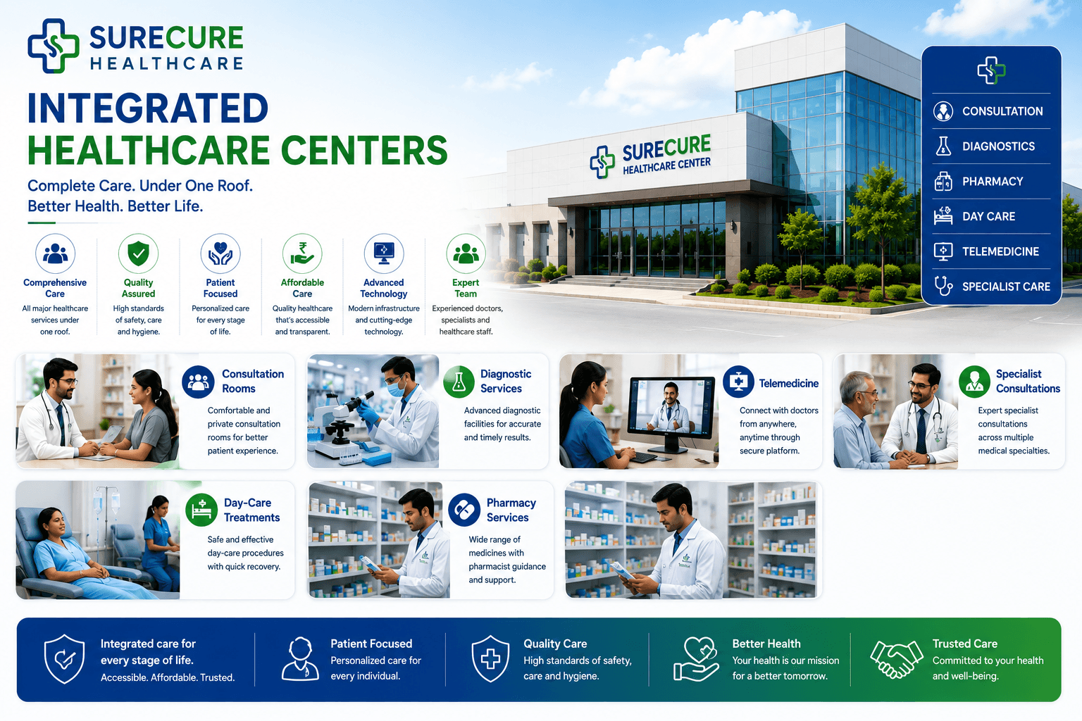 Healthcare network illustration